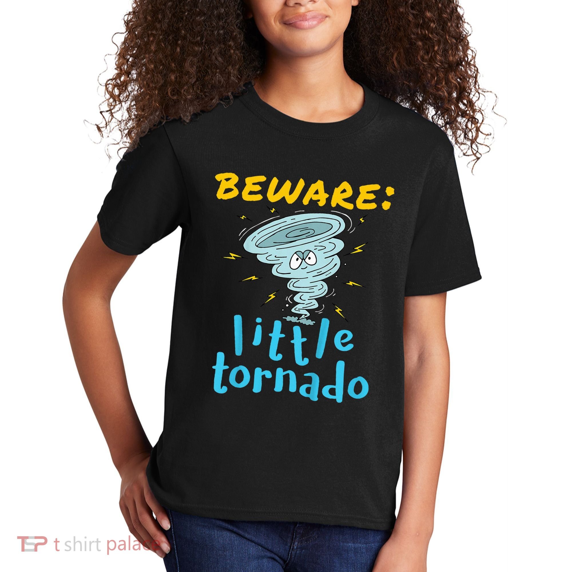 Beware Little Tornado Twister Active Kids T-Shirt