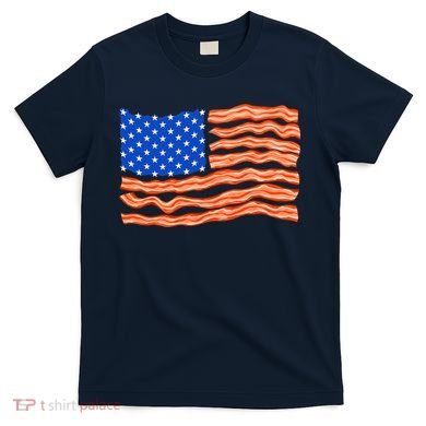 Bacon Lover Tee, Meat Lover Design, Funny USA Flag T-Shirt