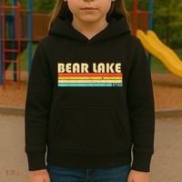 Bear Lake Utah Funny Fishing Camping Summer Kids Hoodie thumb 3