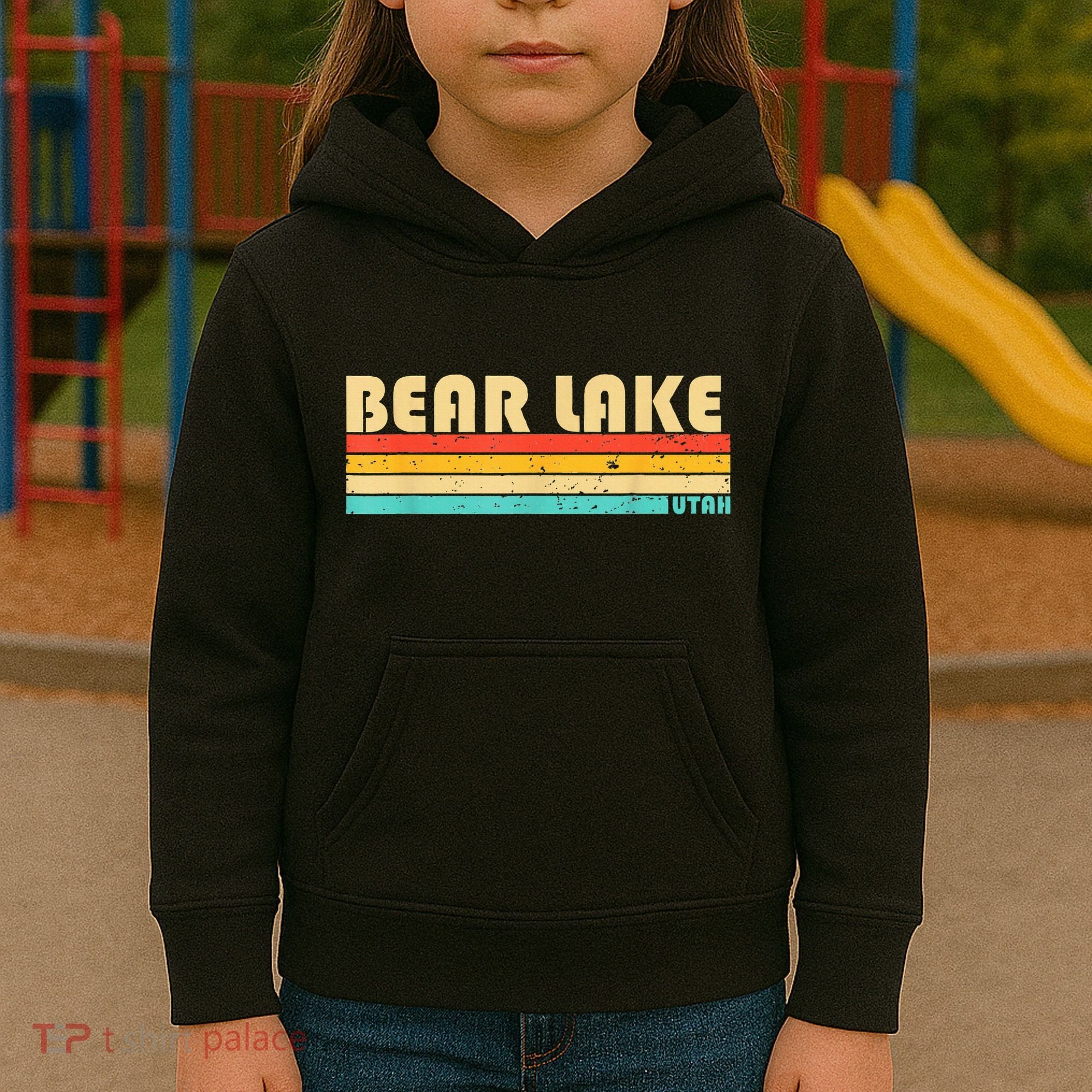 Bear Lake Utah Funny Fishing Camping Summer Kids Hoodie