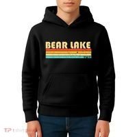 Bear Lake Utah Funny Fishing Camping Summer Kids Hoodie thumb 4