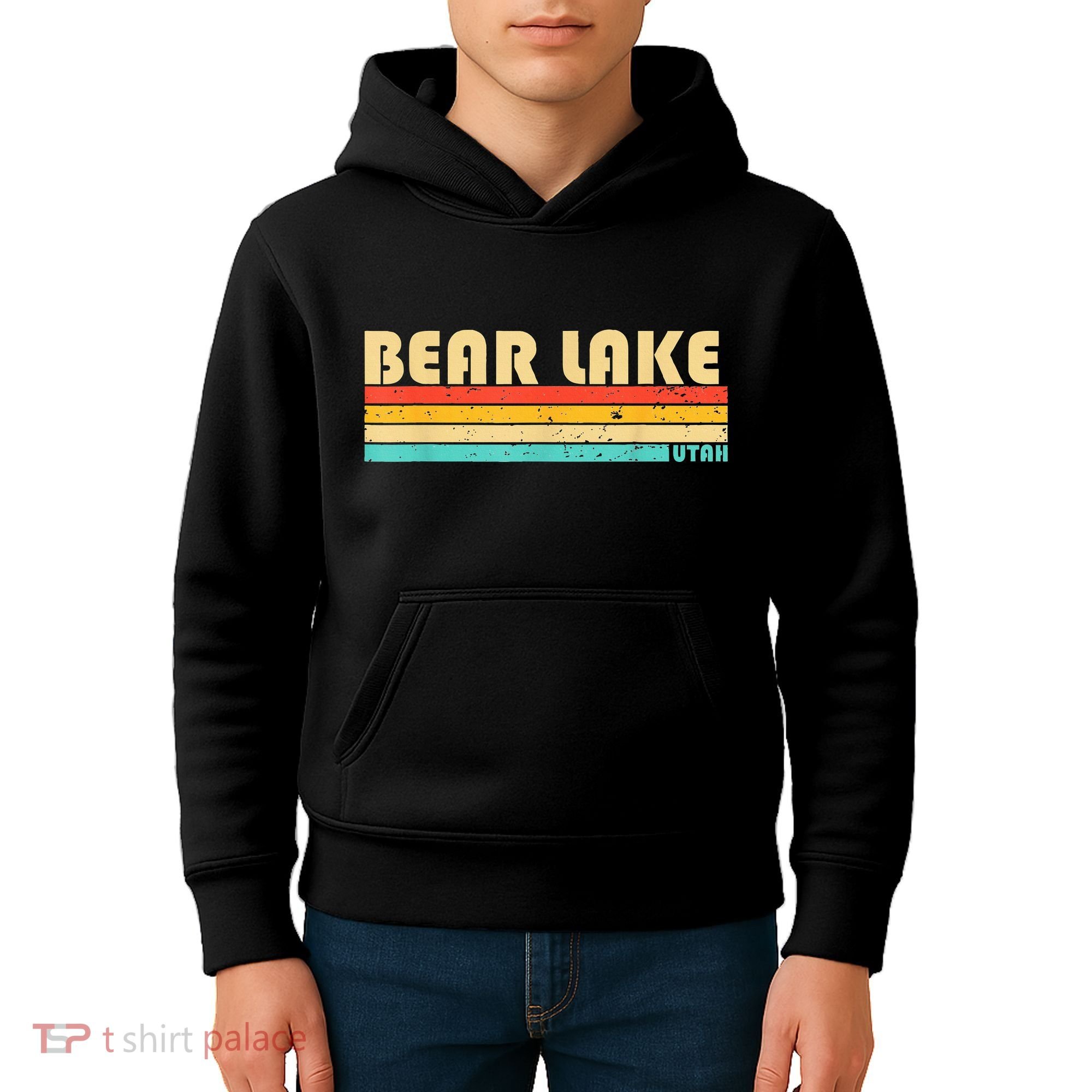 Bear Lake Utah Funny Fishing Camping Summer Kids Hoodie