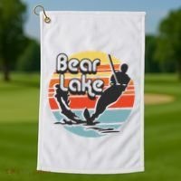 Bear Lake Utah Water Skiing Water Ski Golf Towel thumb 1