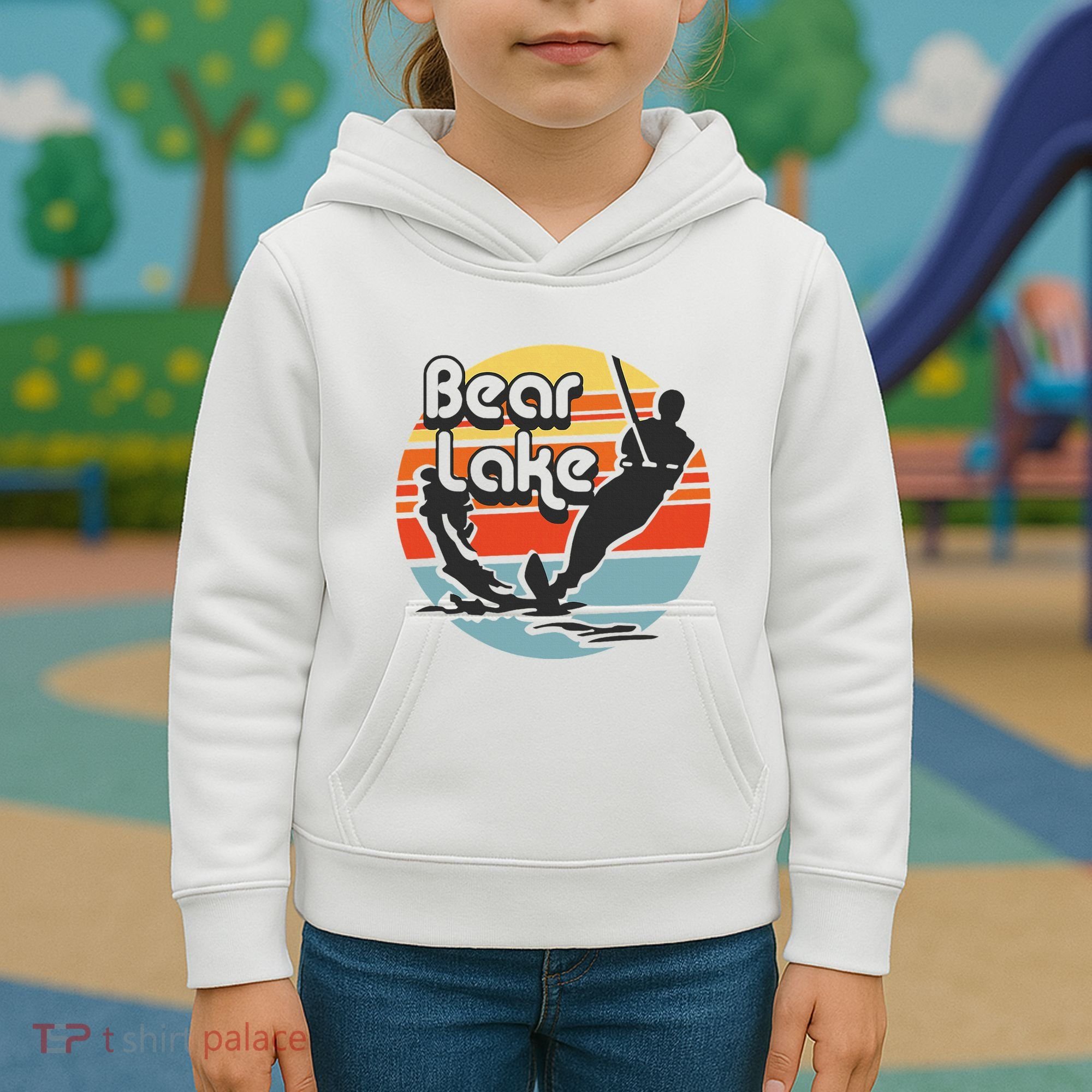 Bear Lake Utah Water Skiing Water Ski Kids Hoodie