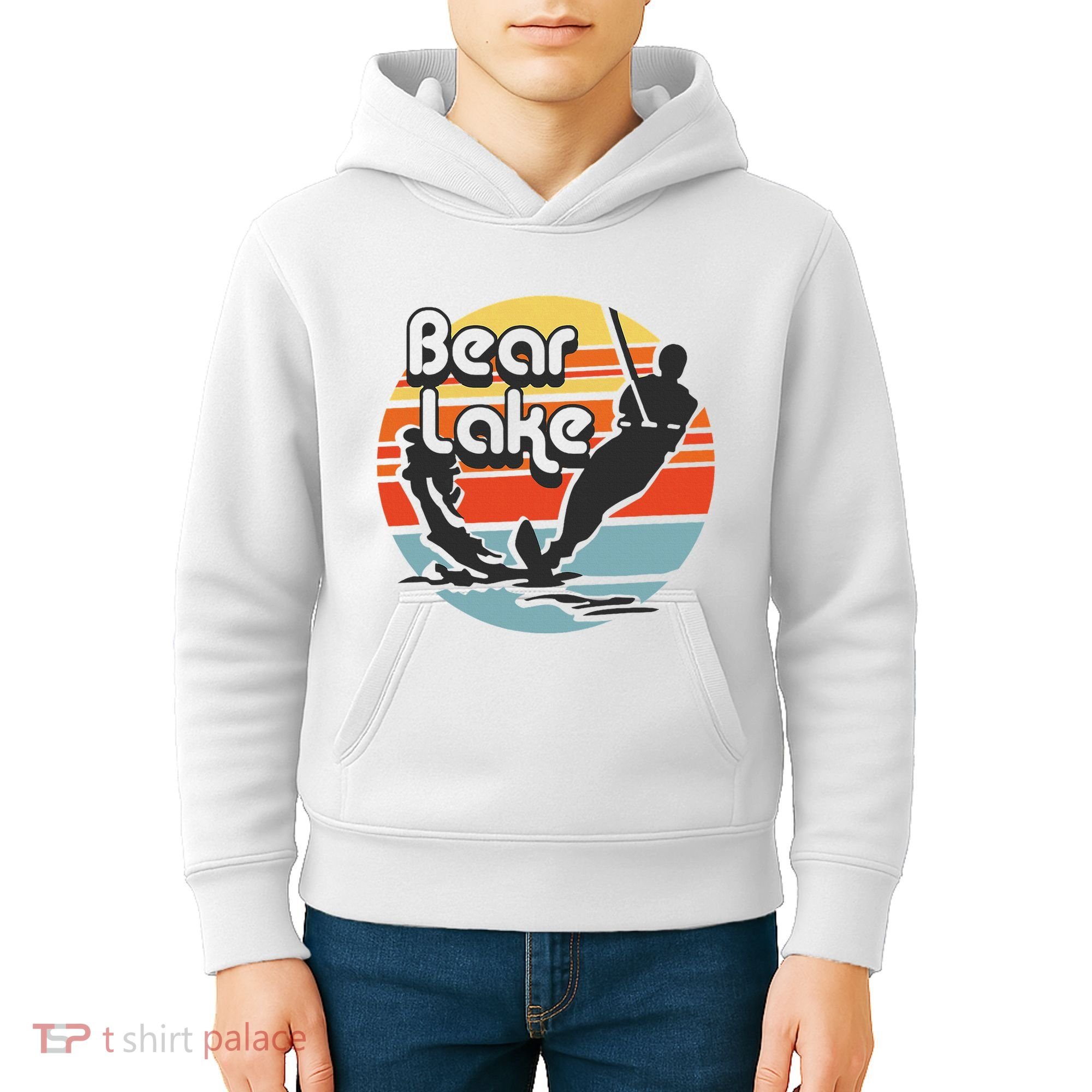 Bear Lake Utah Water Skiing Water Ski Kids Hoodie
