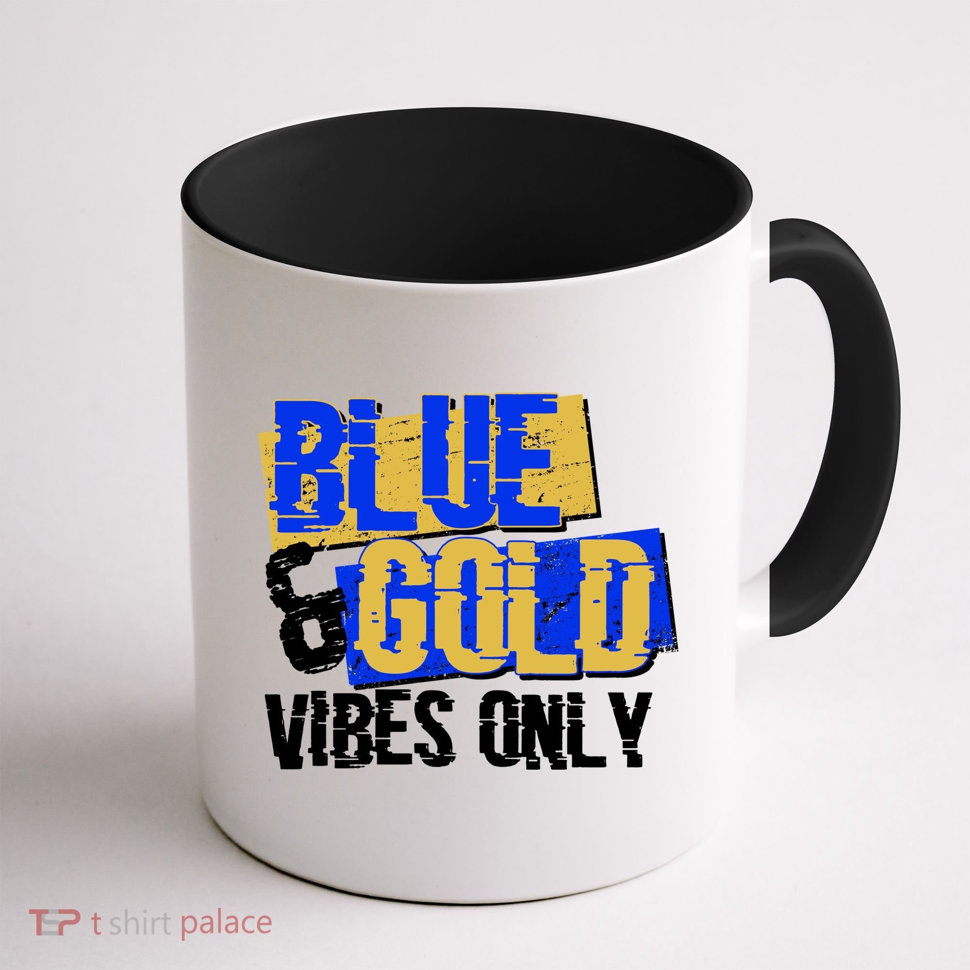 Blue & Gold Vibes Only Coffee Mug
