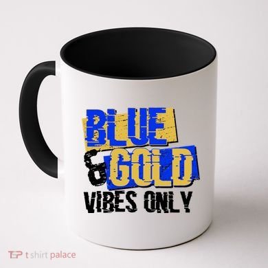 Blue & Gold Vibes Only Coffee Mug