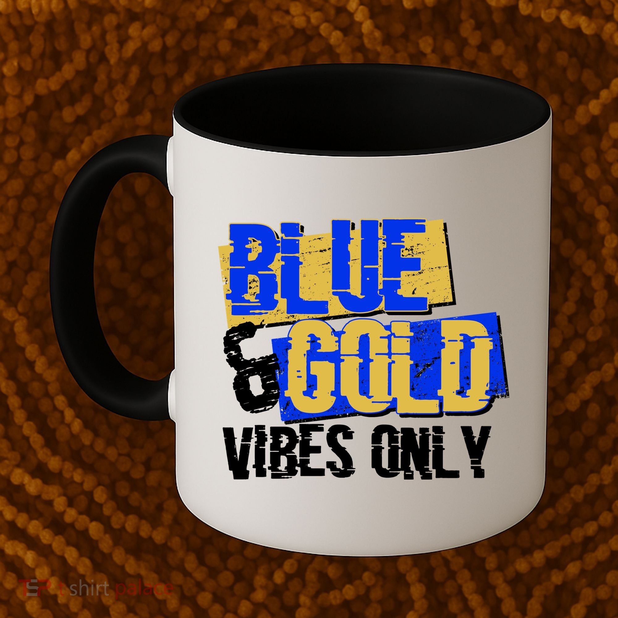 Blue & Gold Vibes Only Coffee Mug