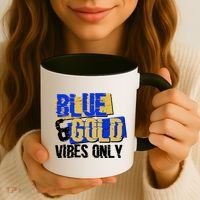 Blue & Gold Vibes Only Coffee Mug thumb 3
