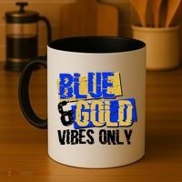 Blue & Gold Vibes Only Coffee Mug thumb 4