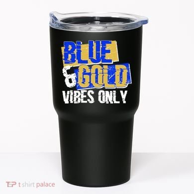 Blue & Gold Vibes Only Tumbler