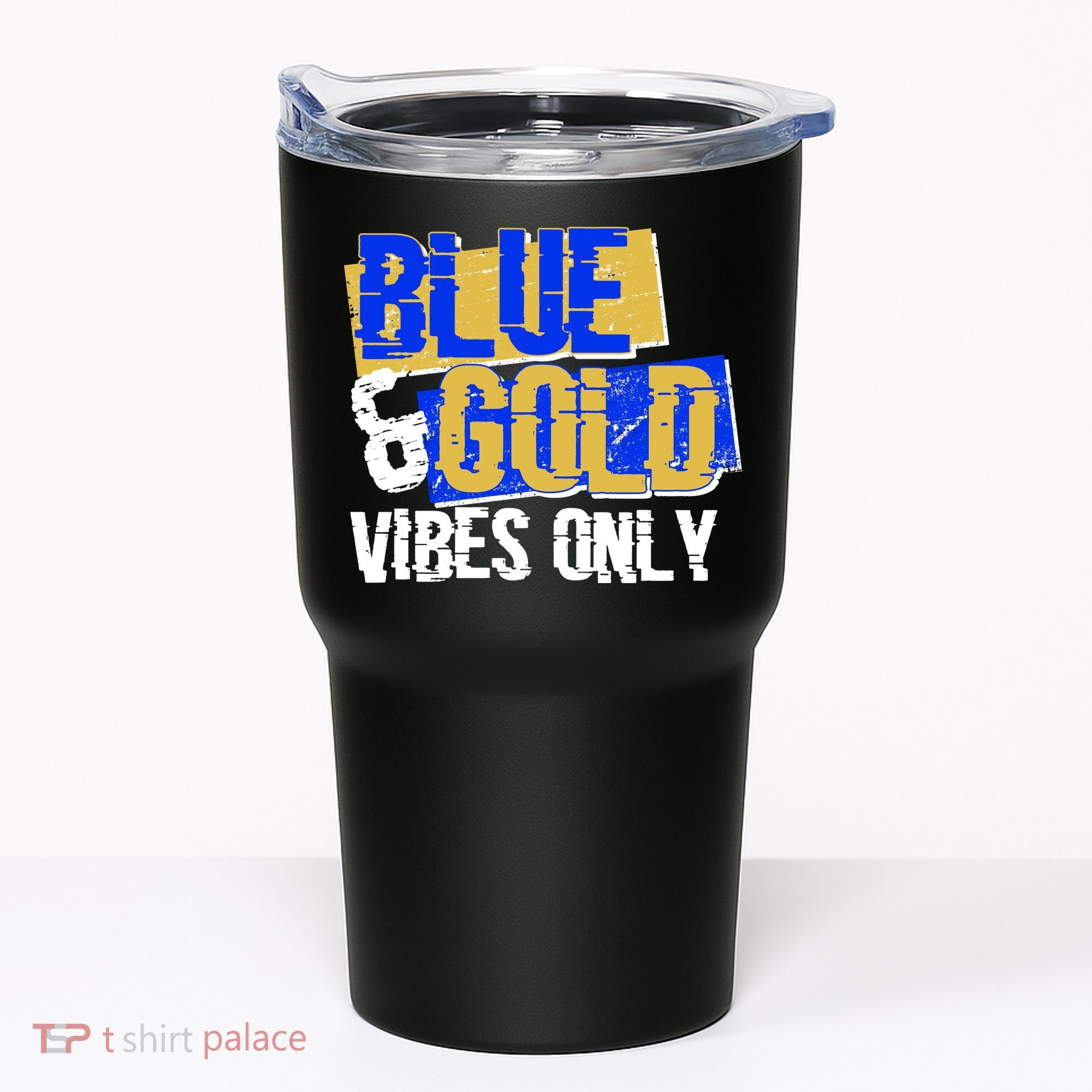 Blue & Gold Vibes Only Tumbler