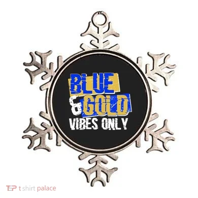 Blue & Gold Vibes Only Ornament
