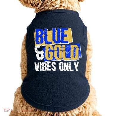 Blue & Gold Vibes Only Doggie Tank
