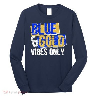 Blue & Gold Vibes Only Long Sleeve Shirt