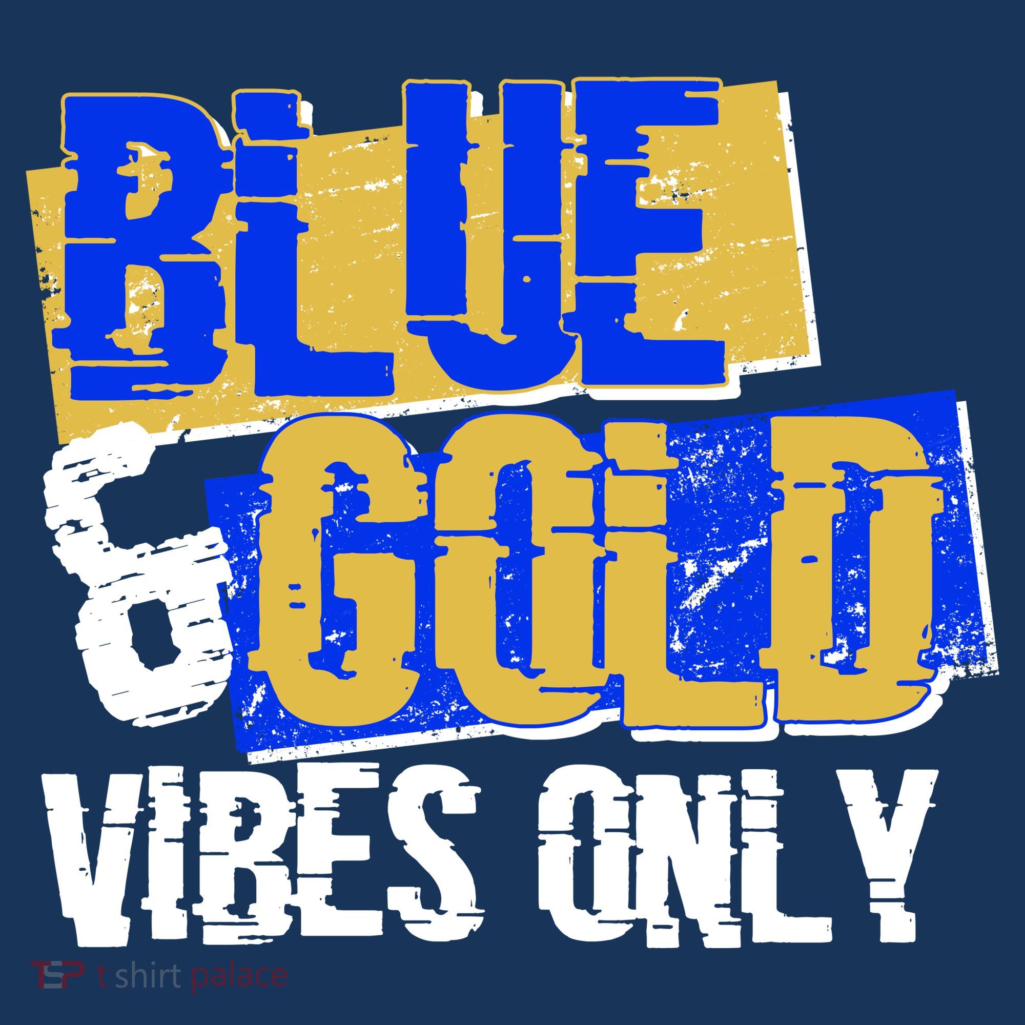 Blue & Gold Vibes Only Long Sleeve Shirt