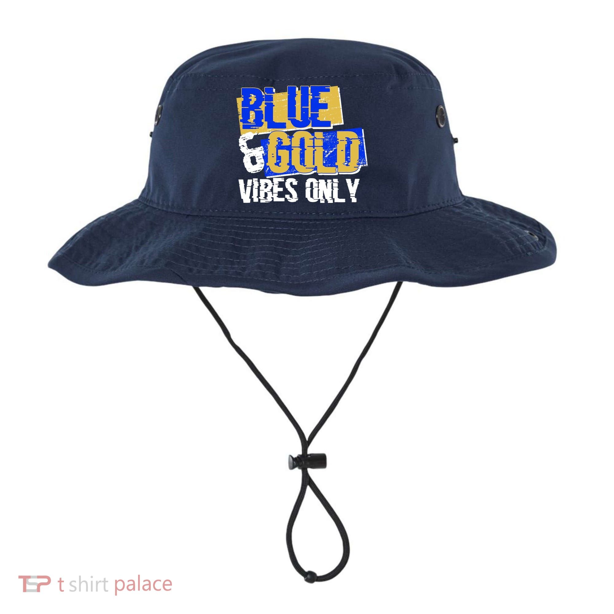 Blue & Gold Vibes Only Bucket Hat