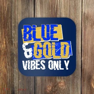 Blue & Gold Vibes Only Coaster