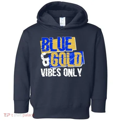 Blue & Gold Vibes Only Toddler Hoodie