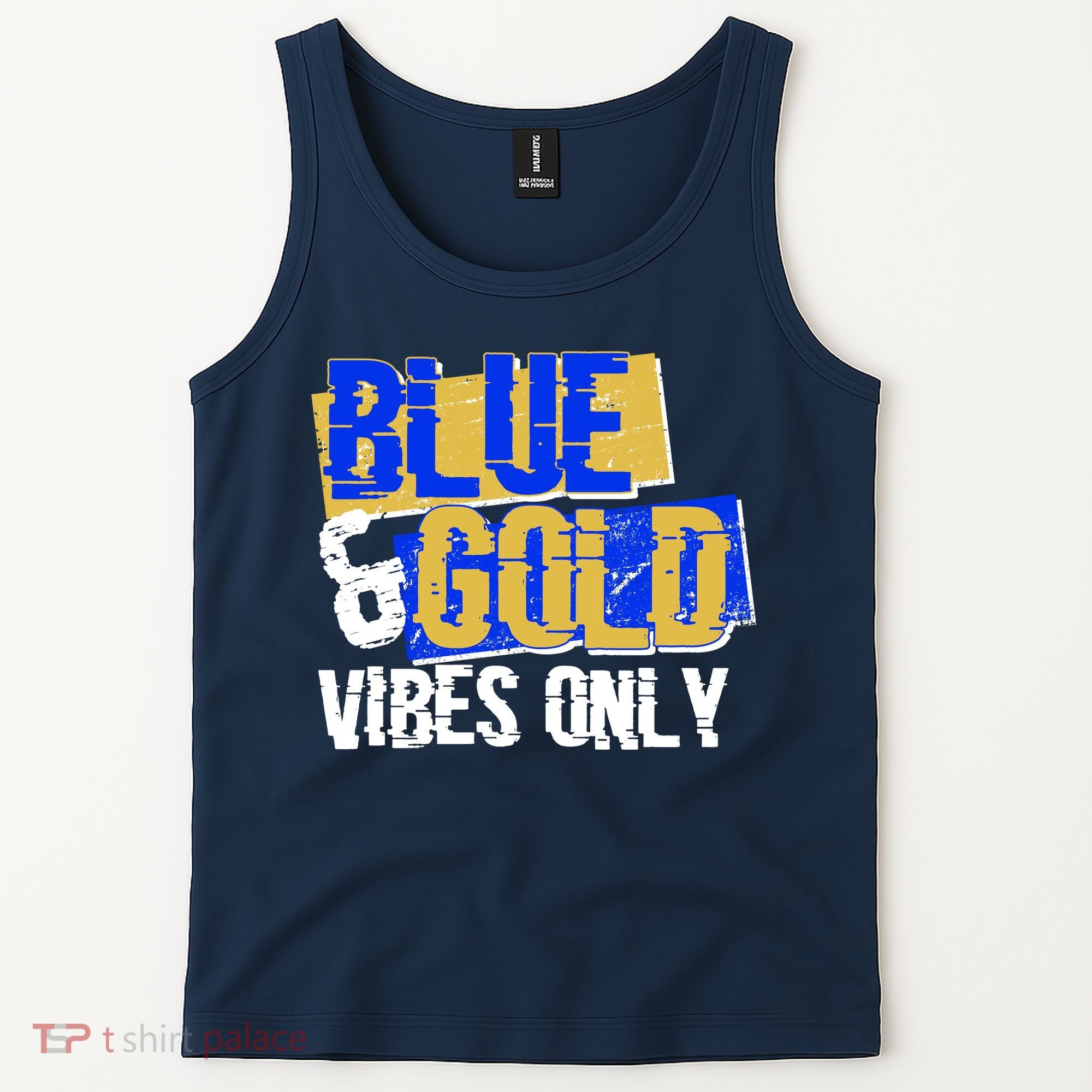 Blue & Gold Vibes Only Tank Top