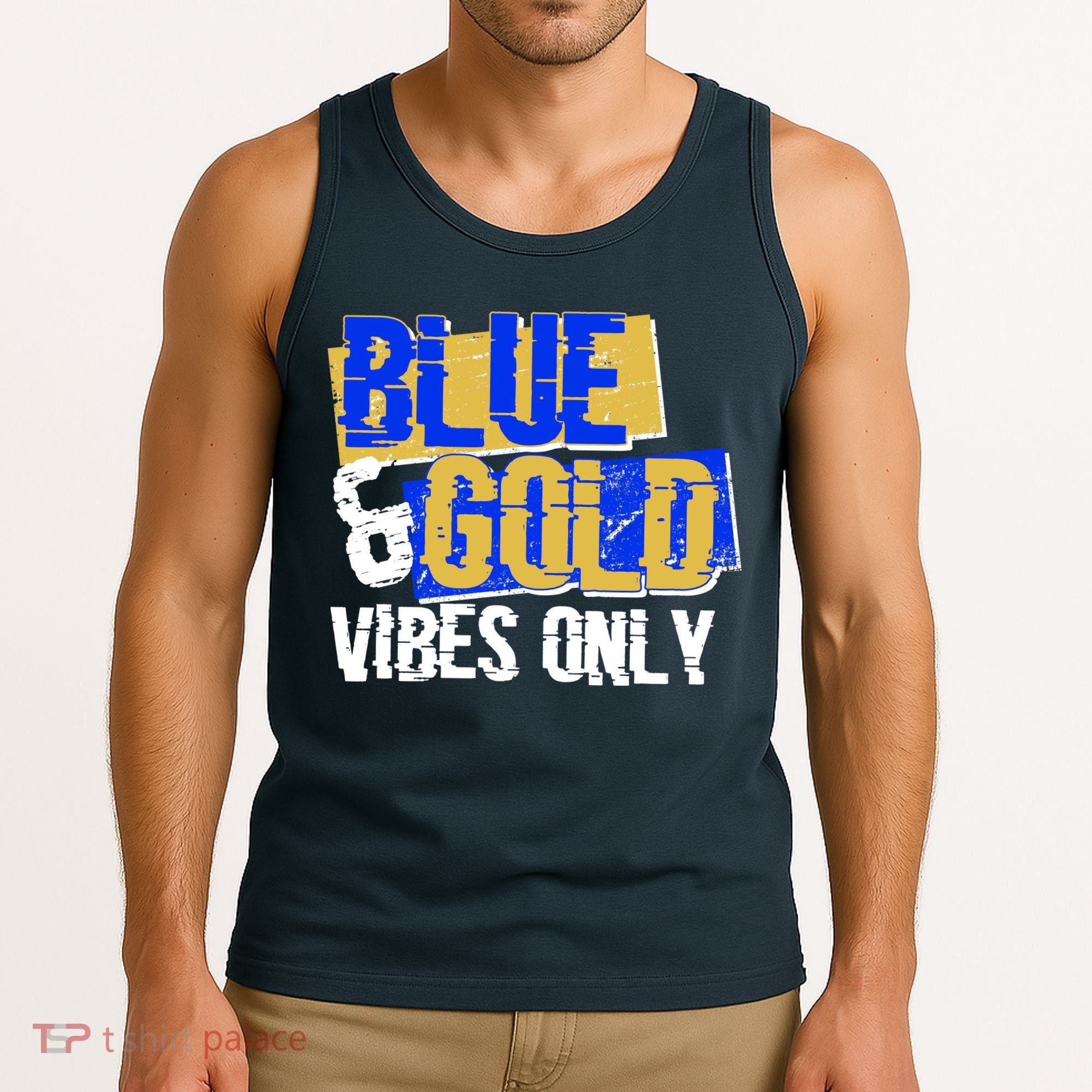 Blue & Gold Vibes Only Tank Top
