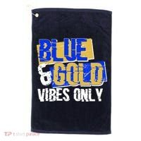 Blue & Gold Vibes Only Golf Towel thumb 0