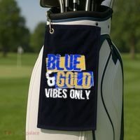Blue & Gold Vibes Only Golf Towel thumb 2
