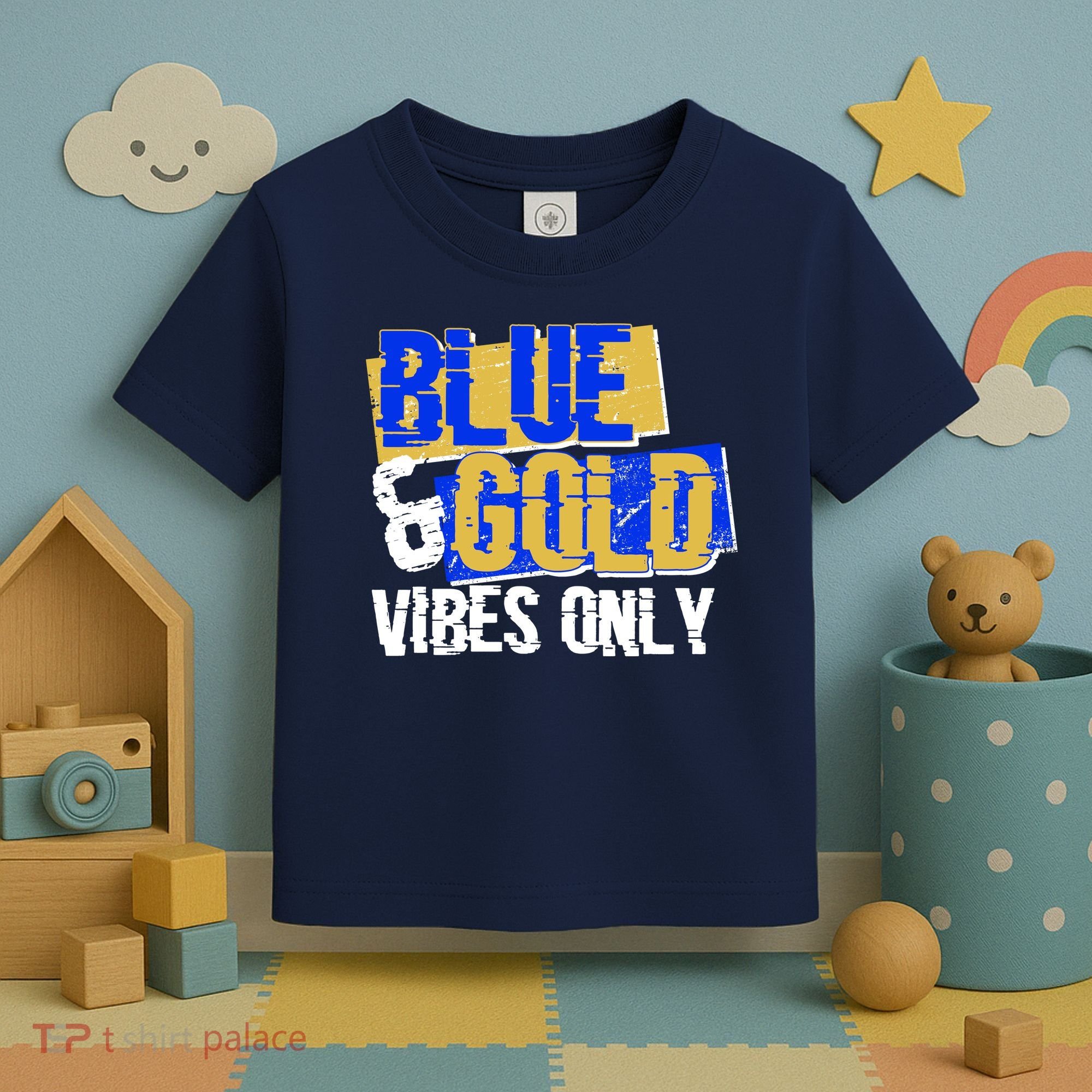 Blue & Gold Vibes Only Toddler T-Shirt