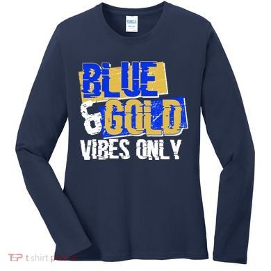 Blue & Gold Vibes Only Women's Long Sleeve Shirt