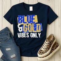 Blue & Gold Vibes Only Women's T-Shirt thumb 3