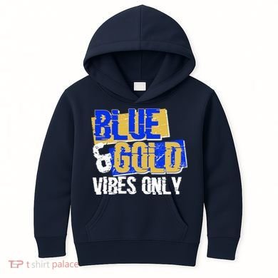 Blue & Gold Vibes Only Kids Hoodie