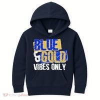 Blue & Gold Vibes Only Kids Hoodie thumb 0