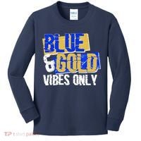 Blue & Gold Vibes Only Kids Long Sleeve Shirt thumb 0
