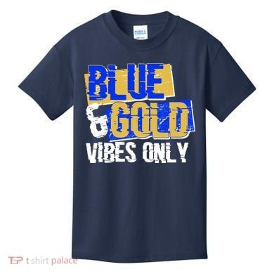 Blue & Gold Vibes Only Kids T-Shirt