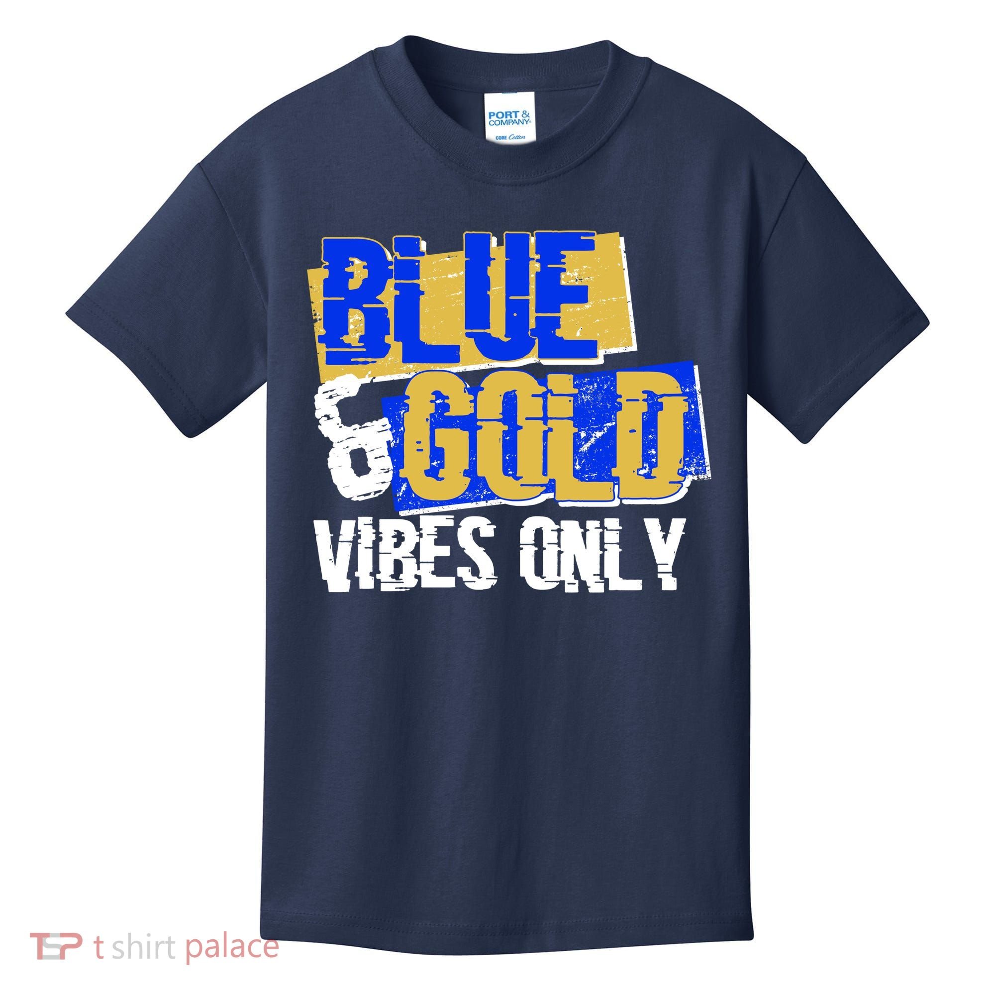 Blue & Gold Vibes Only Kids T-Shirt