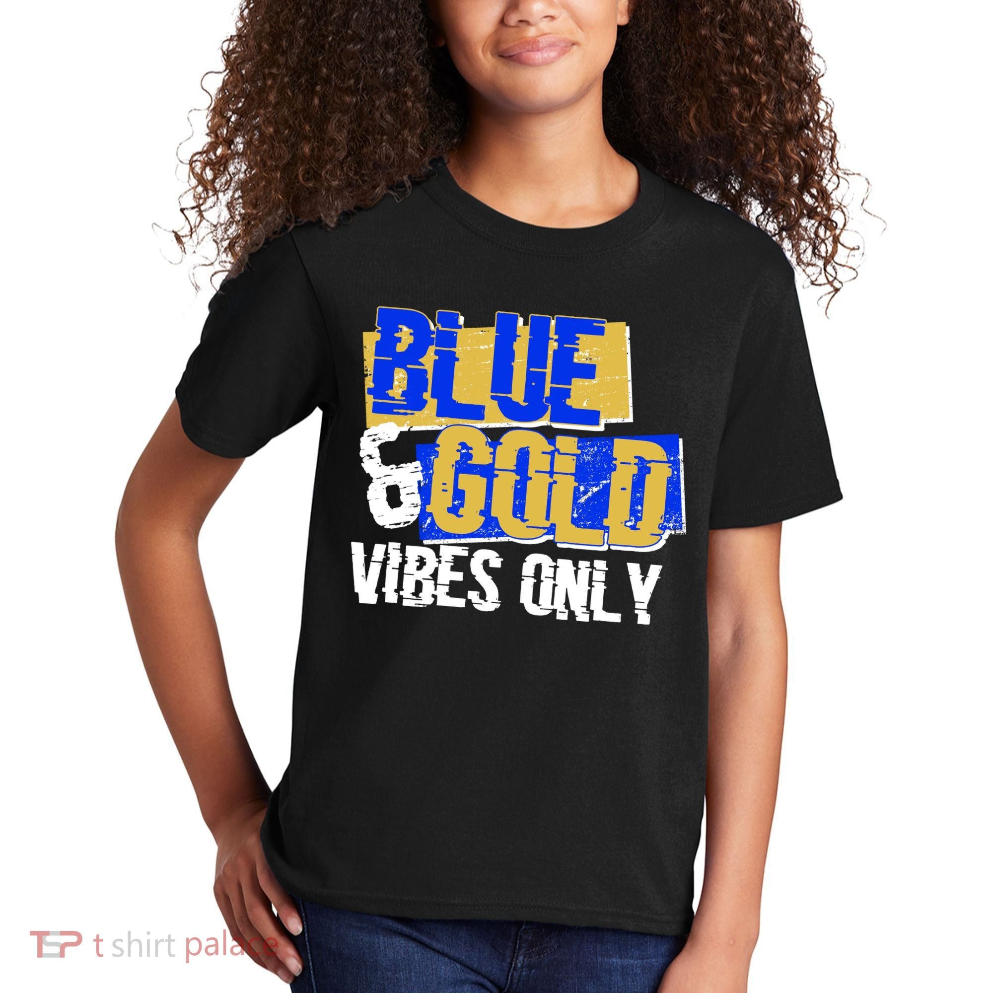 Blue & Gold Vibes Only Kids T-Shirt