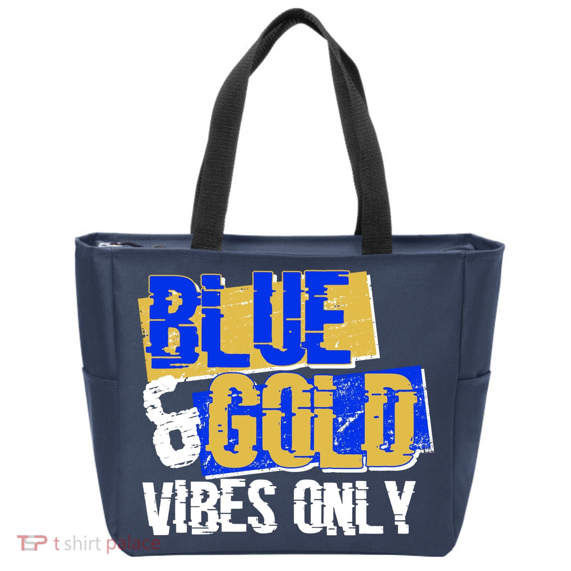 Blue & Gold Vibes Only Tote Bag