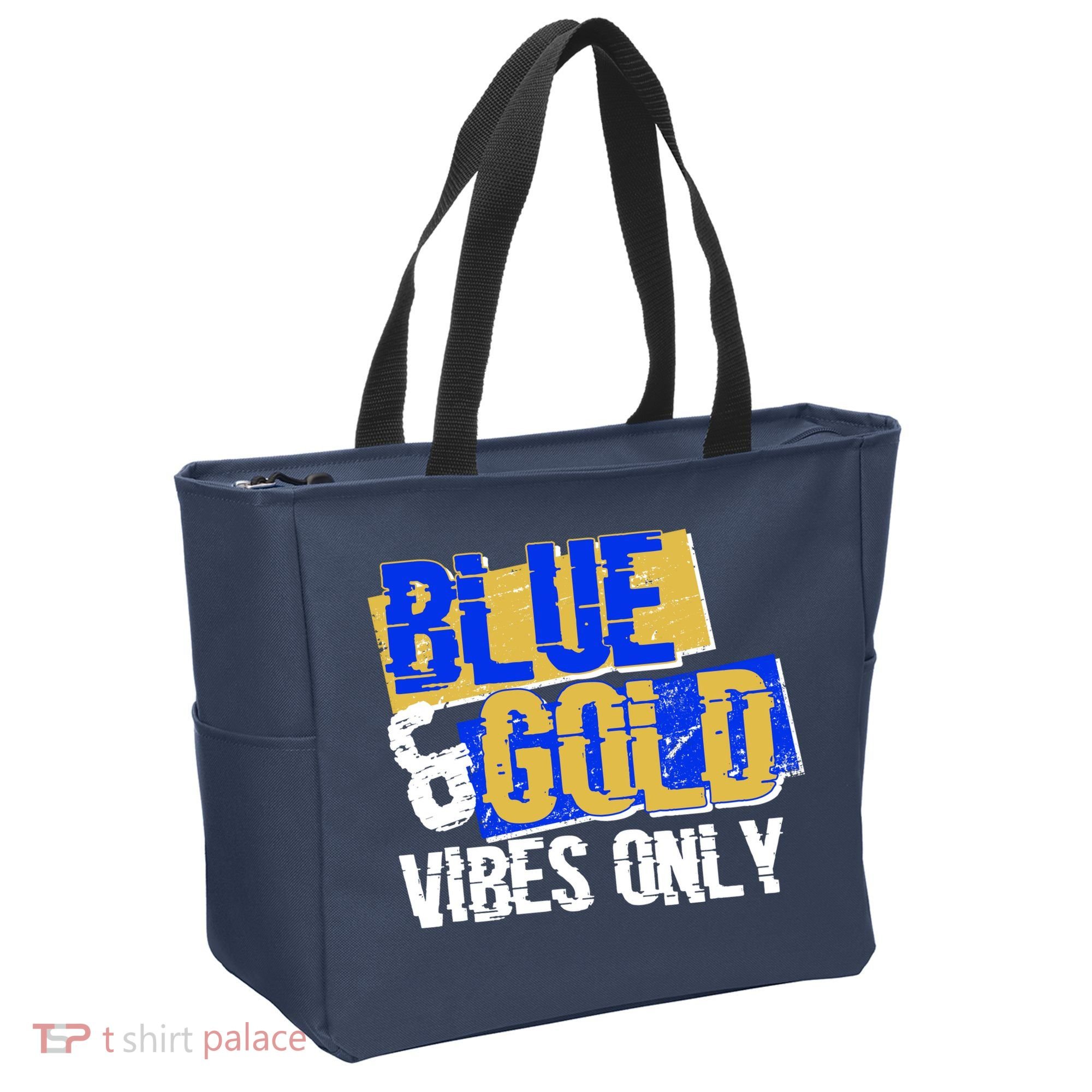Blue & Gold Vibes Only Tote Bag