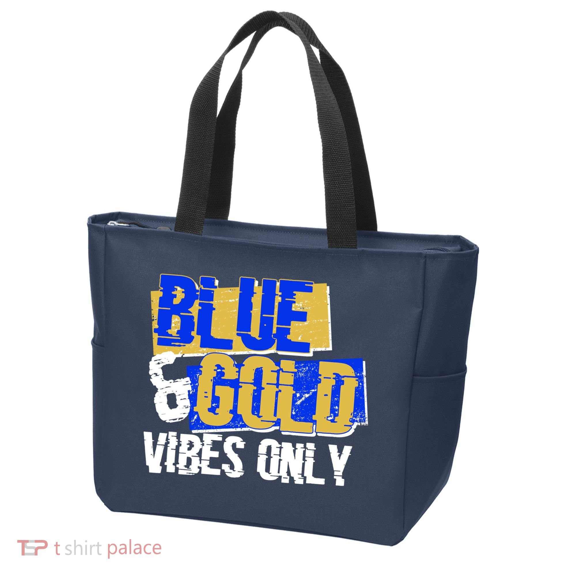 Blue & Gold Vibes Only Tote Bag