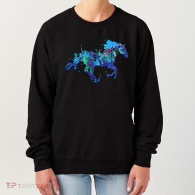 Blue Horse Running Women's Sweatshirt