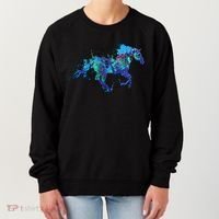 Blue Horse Running Women's Sweatshirt thumb 0