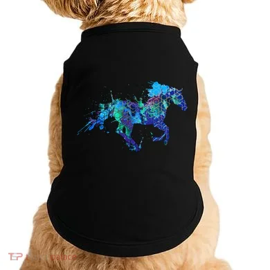 Blue Horse Running Doggie Tank
