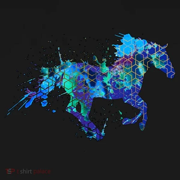 Blue Horse Running Doggie Tank
