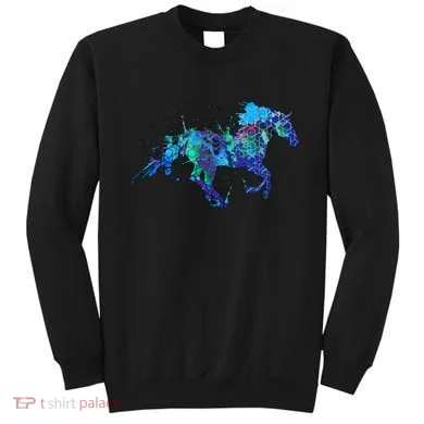 Blue Horse Running Sweatshirt