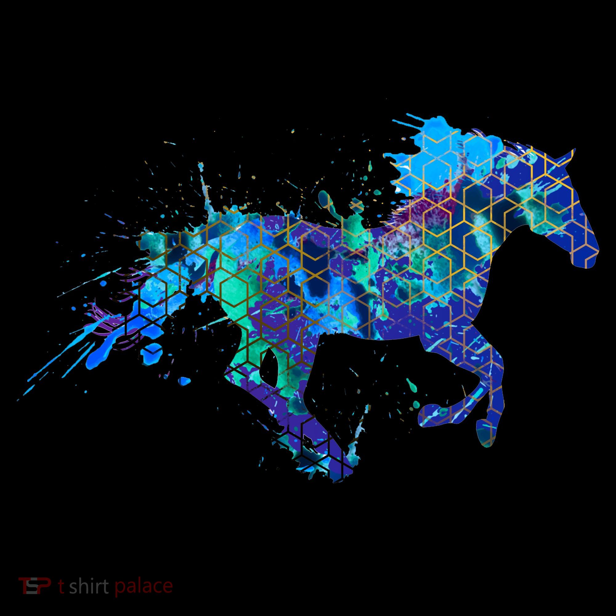 Blue Horse Running Sweatshirt