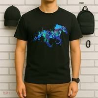 Blue Horse Running T-Shirt thumb 6