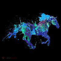 Blue Horse Running T-Shirt thumb 7