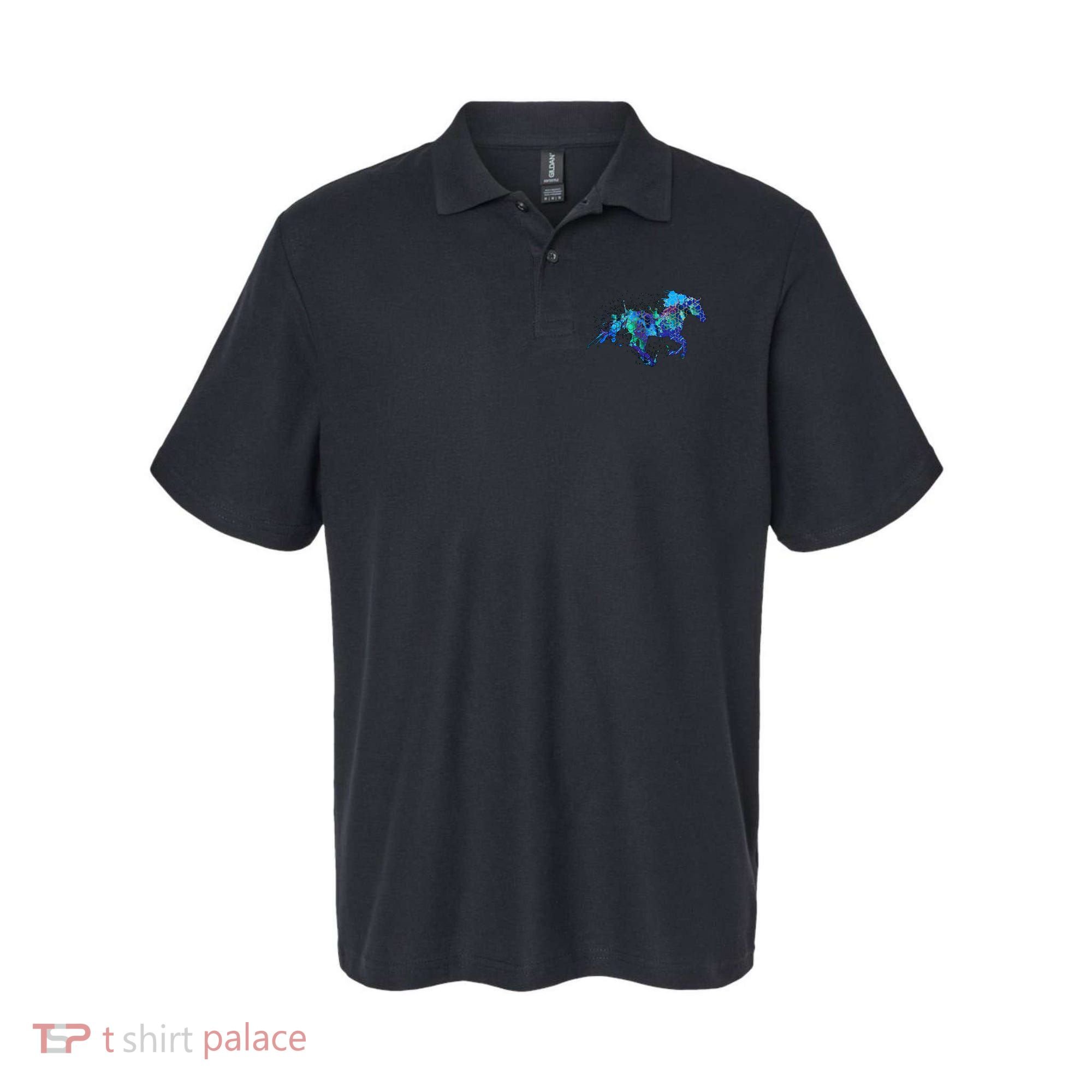 Blue Horse Running Polo