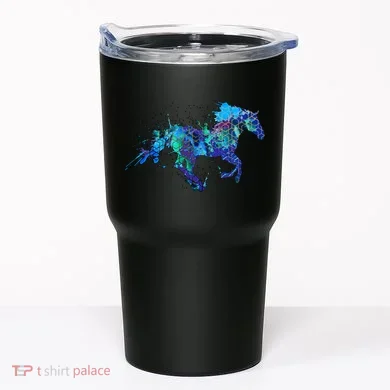 Blue Horse Running Tumbler