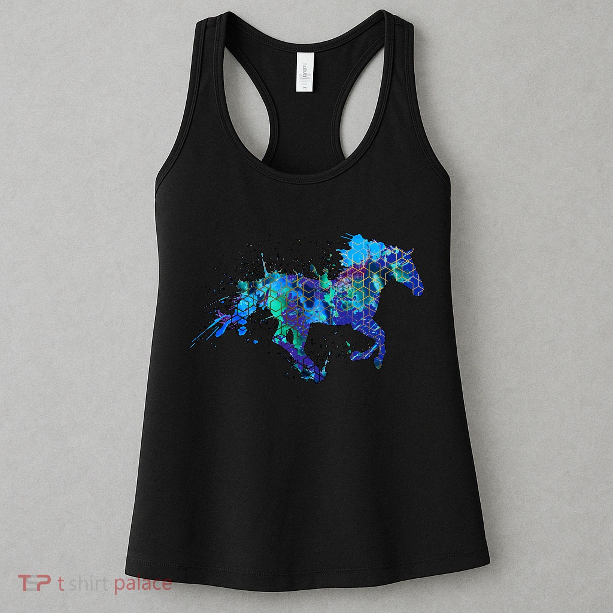 Blue Horse Running Women's Tank Top